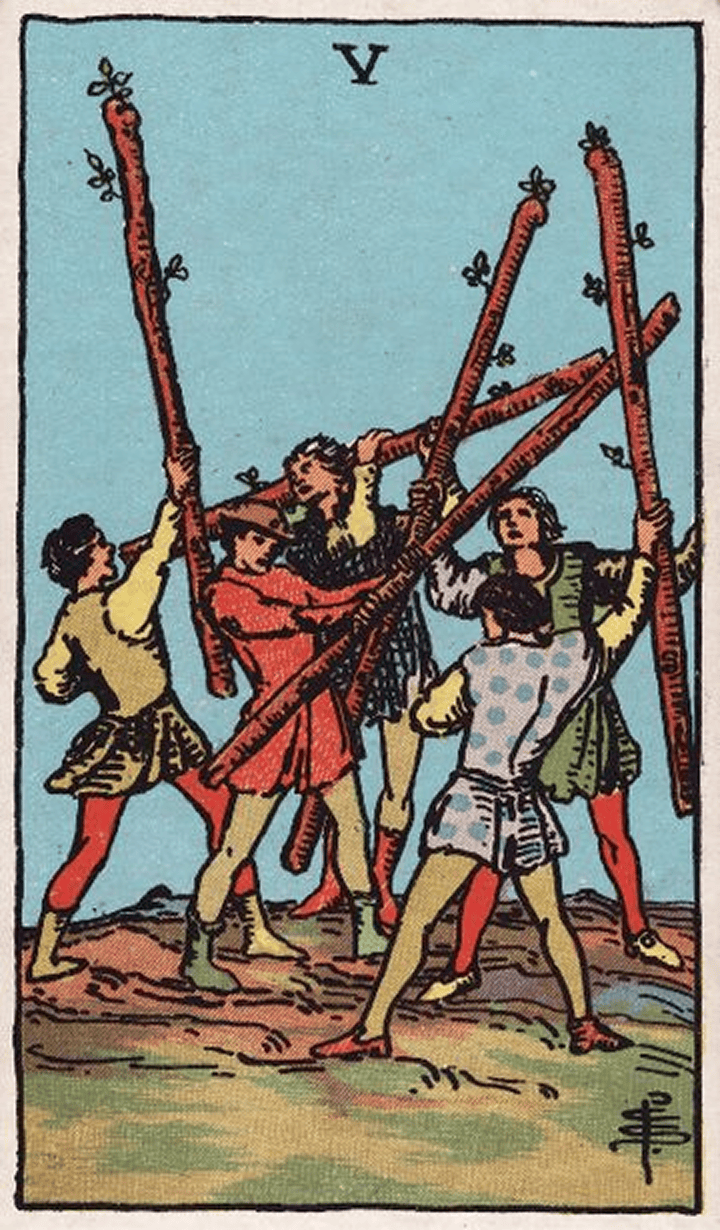 Five of Wands 权杖五