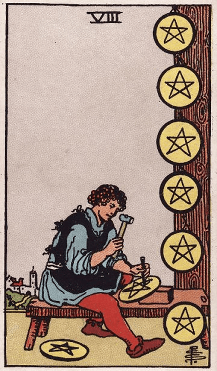 Eight of Pentacles 星币八
